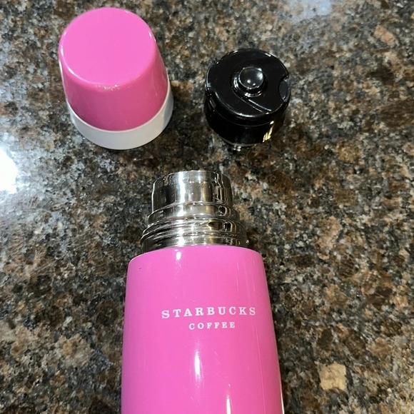 VTG 2006 Starbucks Coffee Co Soft Pink 16oz Stainless Steel Beverage Thermos Cup - Picture 16 of 17